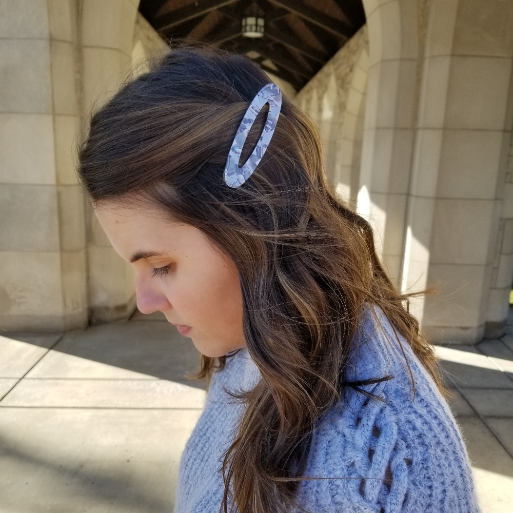 Silver hairclips